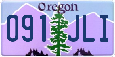 OR license plate 091JLI