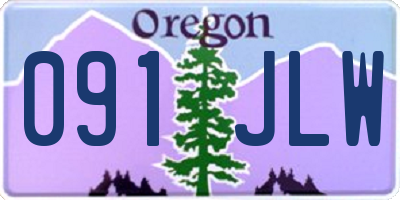 OR license plate 091JLW