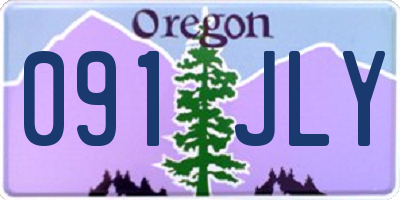 OR license plate 091JLY