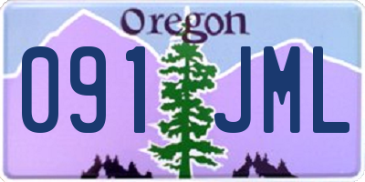 OR license plate 091JML