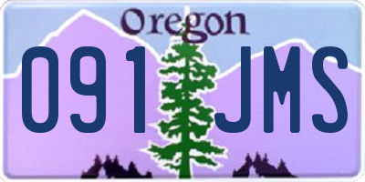 OR license plate 091JMS