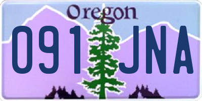 OR license plate 091JNA