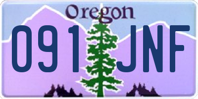 OR license plate 091JNF