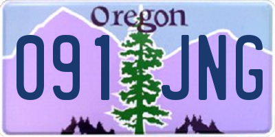 OR license plate 091JNG