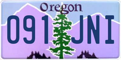 OR license plate 091JNI