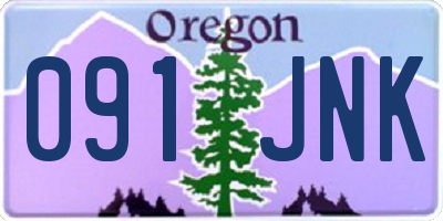 OR license plate 091JNK