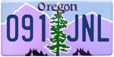OR license plate 091JNL
