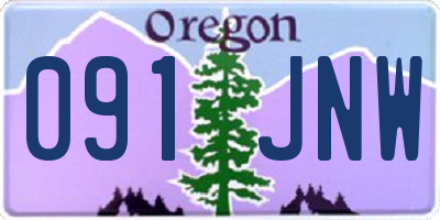 OR license plate 091JNW
