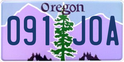 OR license plate 091JOA