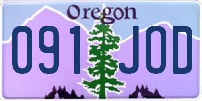 OR license plate 091JOD