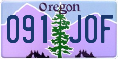 OR license plate 091JOF