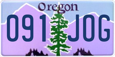 OR license plate 091JOG