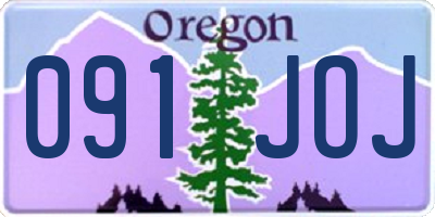 OR license plate 091JOJ