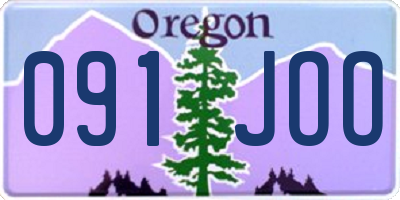 OR license plate 091JOO