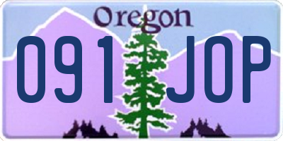 OR license plate 091JOP