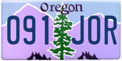 OR license plate 091JOR