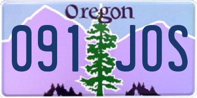 OR license plate 091JOS