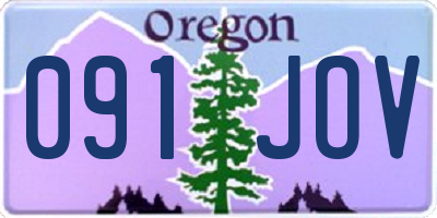 OR license plate 091JOV
