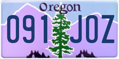 OR license plate 091JOZ