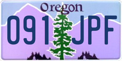 OR license plate 091JPF