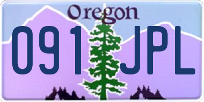 OR license plate 091JPL