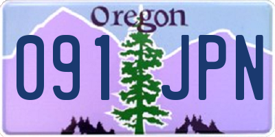 OR license plate 091JPN