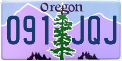 OR license plate 091JQJ