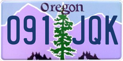 OR license plate 091JQK