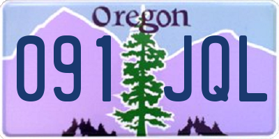 OR license plate 091JQL
