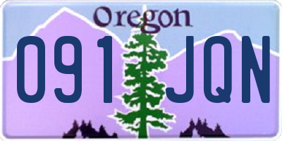 OR license plate 091JQN