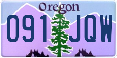 OR license plate 091JQW