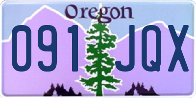 OR license plate 091JQX
