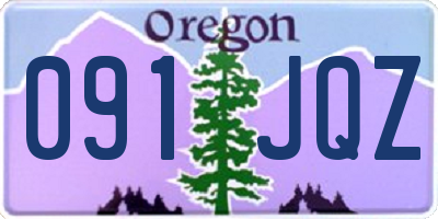 OR license plate 091JQZ
