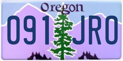 OR license plate 091JRO