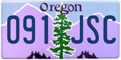 OR license plate 091JSC