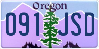OR license plate 091JSD