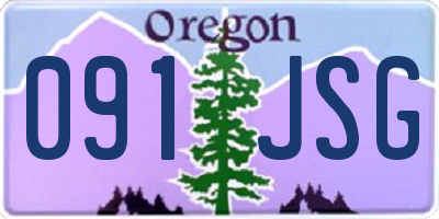 OR license plate 091JSG