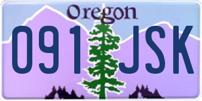 OR license plate 091JSK
