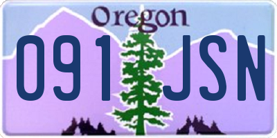 OR license plate 091JSN