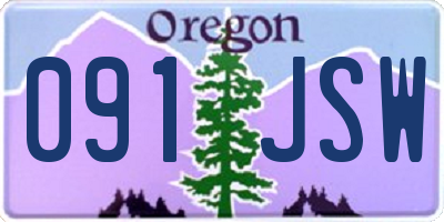 OR license plate 091JSW