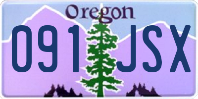 OR license plate 091JSX