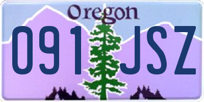 OR license plate 091JSZ