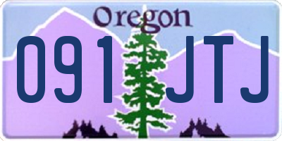 OR license plate 091JTJ