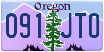 OR license plate 091JTO