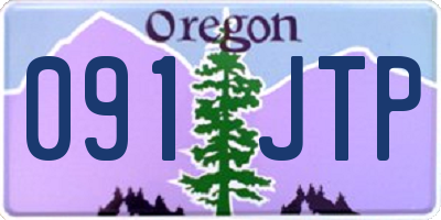 OR license plate 091JTP