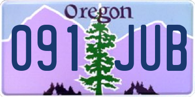 OR license plate 091JUB