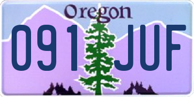 OR license plate 091JUF