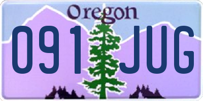 OR license plate 091JUG