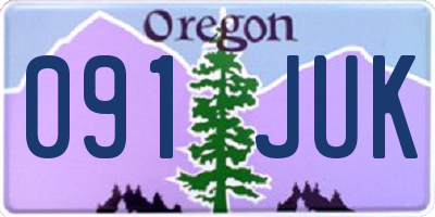 OR license plate 091JUK