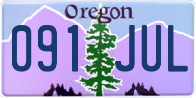 OR license plate 091JUL